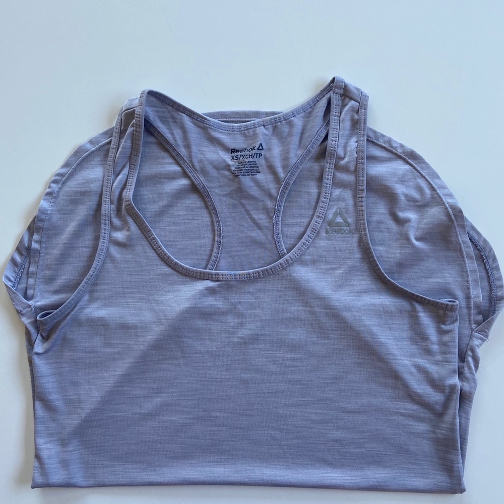 Reebok gray loose fitting workout tank top size XS